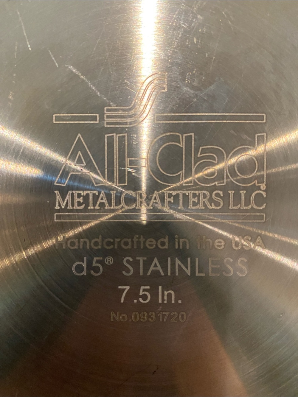 All -Clad Stainless steel 7.5 inch skillet pan used - Picture 6 of 11